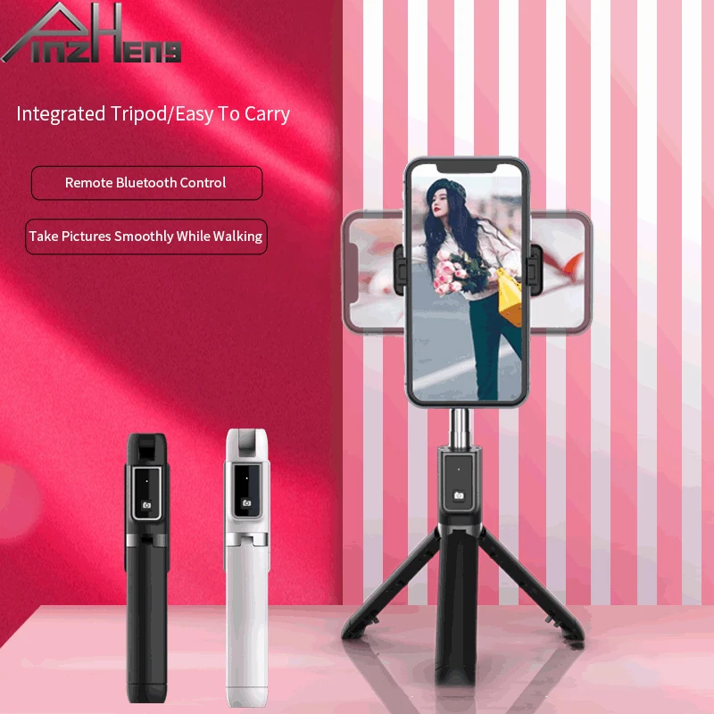 

Беспроводная Bluetooth селфи-палка PINZHENG P40 для iPhone, Xiaomi, складной штатив-монопод с дистанционным управлением затвором, раздвижная селфи-палка
