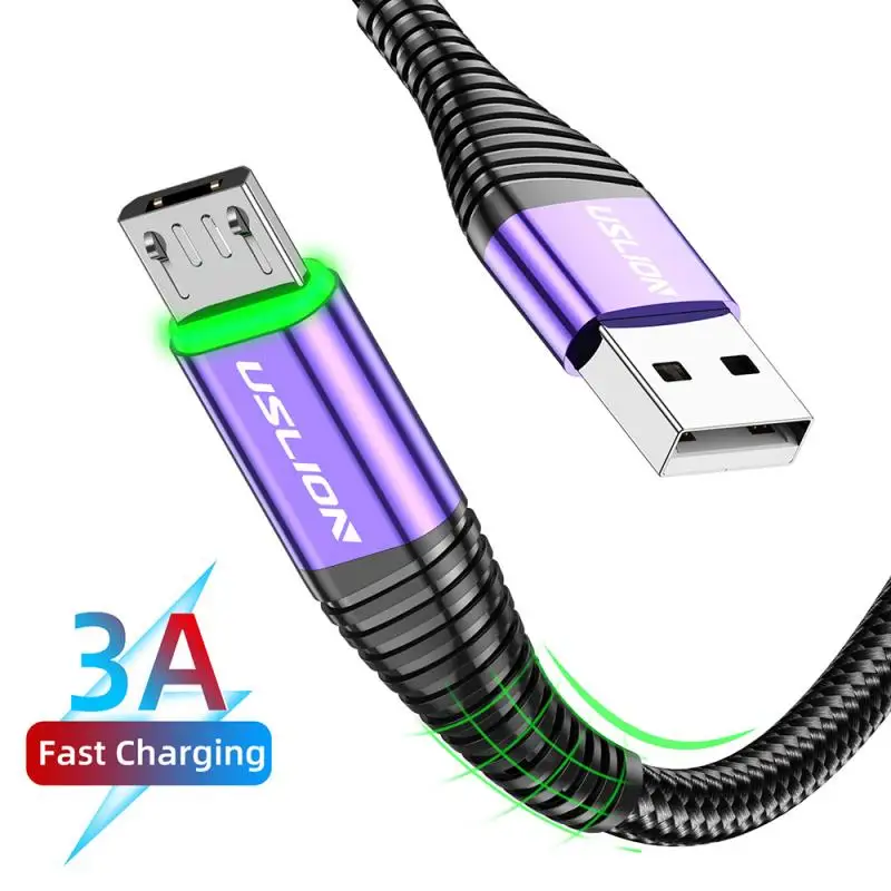 Кабель Micro USB 3A 0 5 м/1 м/2 м для быстрой зарядки и синхронизации данных Xiaomi Samsung Huawei Note