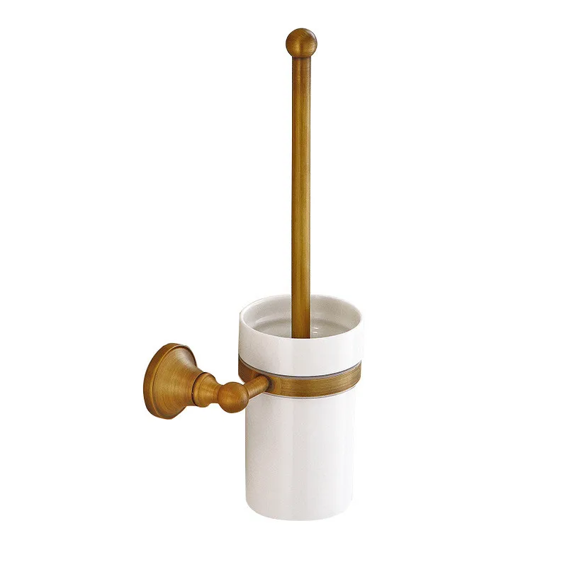 

Настенный медный держатель для туалетной щетки, керамическая чашка, круглая основа, античный держатель для щетки, оборудование для ванной к...