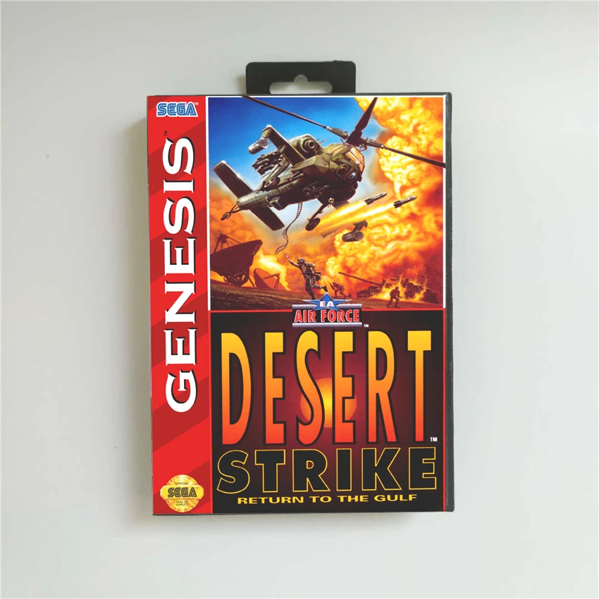 Игровая приставка Desert Strike Крышка США 16 бит MD для Sega Megadrive Genesis|Запасные части| |