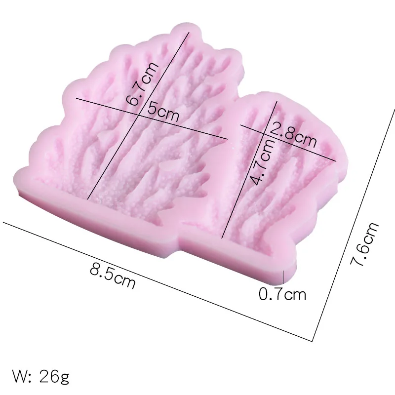 1PCS Coral, seaweed, coral reef Mould Cake Side silicone cake fondant mold cake decorating tools soap mold