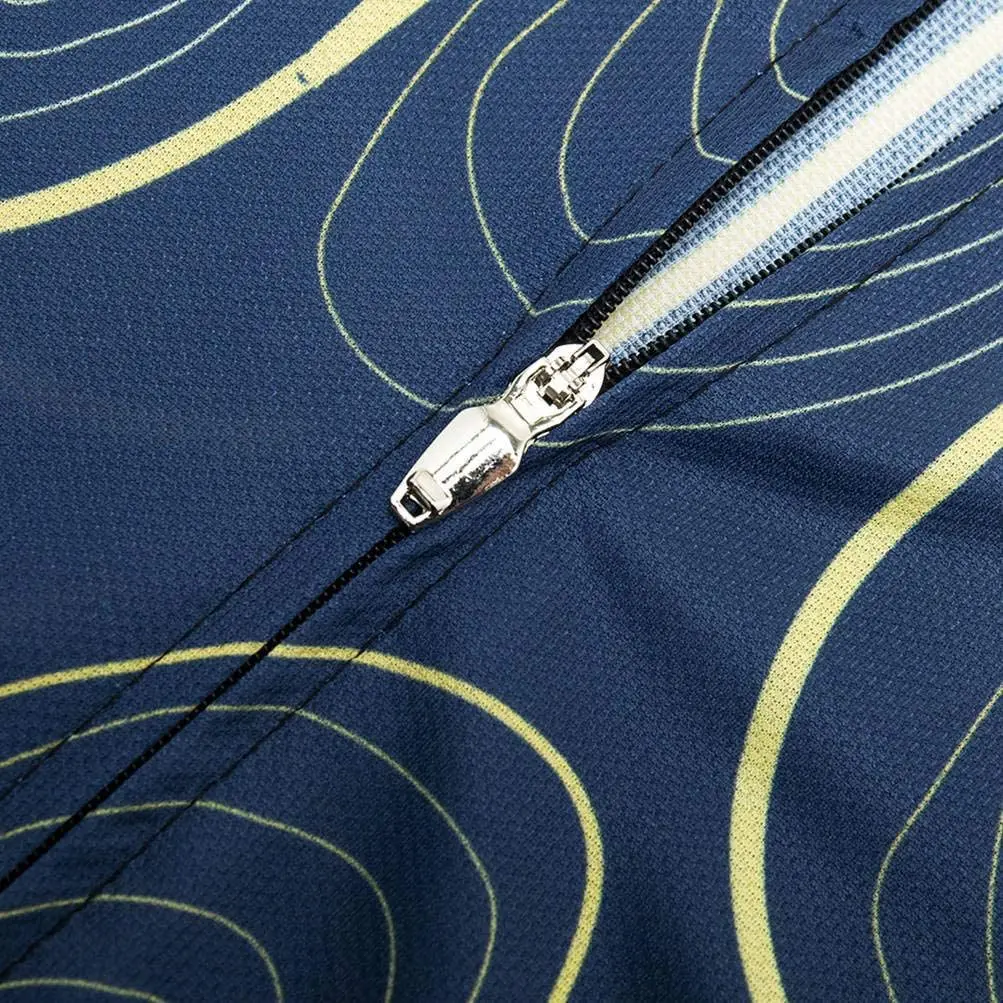 

2021 Pro Team Summer Men's Blue Breathable Short Sleeve Cycling Jersey Set Sport MTB Clothing Bicycle Road Riding Set Bib Pants