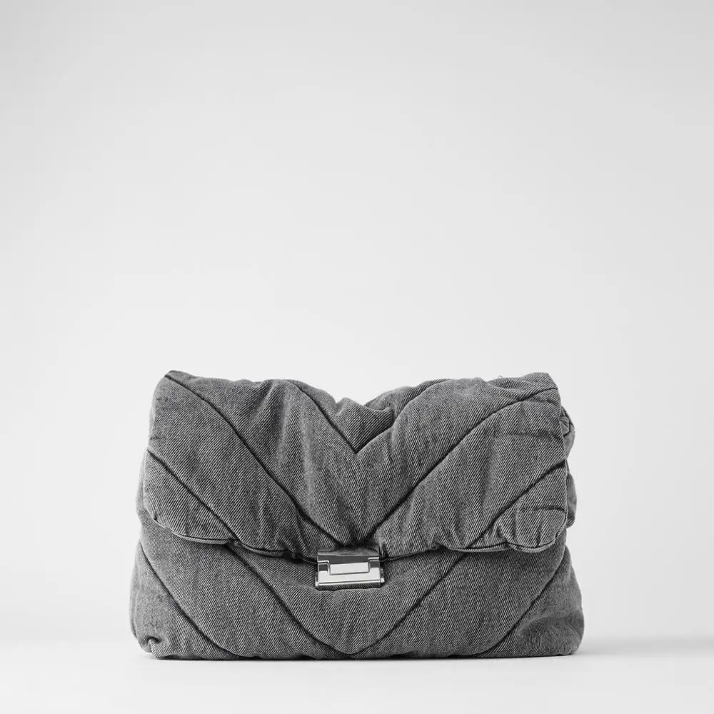 

Quilting Women's Bag Denim Female Handbag Chain Solid Crossbody Bags Vintage Lady Tote-bag Big Fashion Hand-Bag for Women 2020