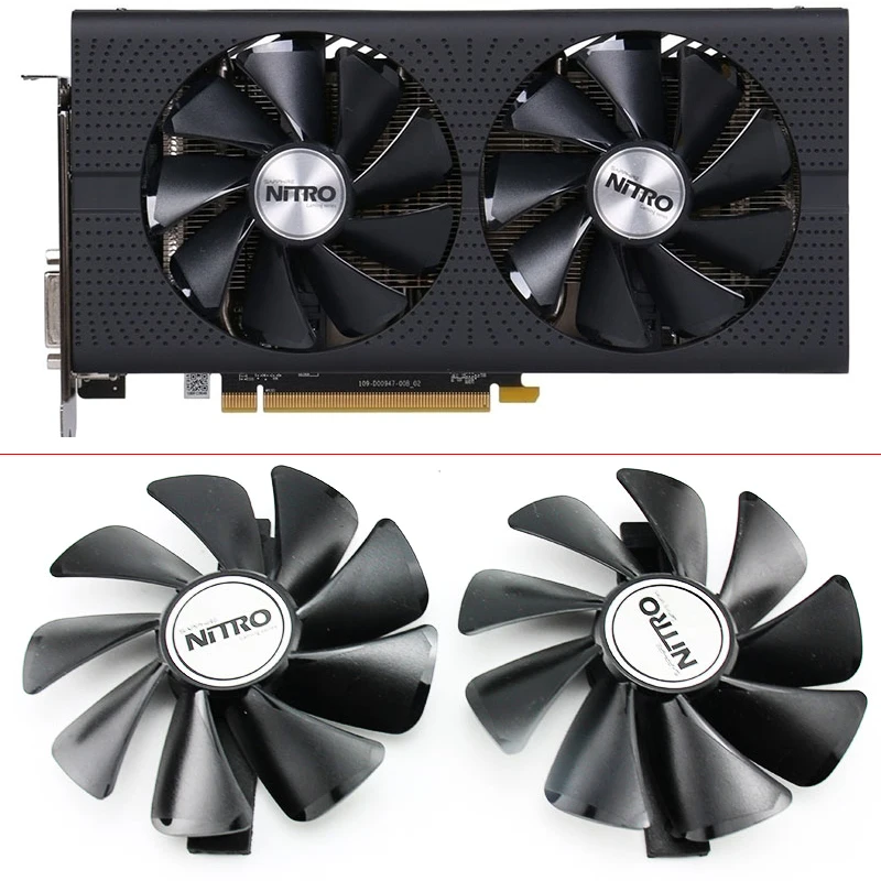 2 шт. кулеры CF1015H12D FD10015M12D для Sapphire RX470 RX590 RX580 RX480 RX570 NITRO SpecialEdition вентилятор 100