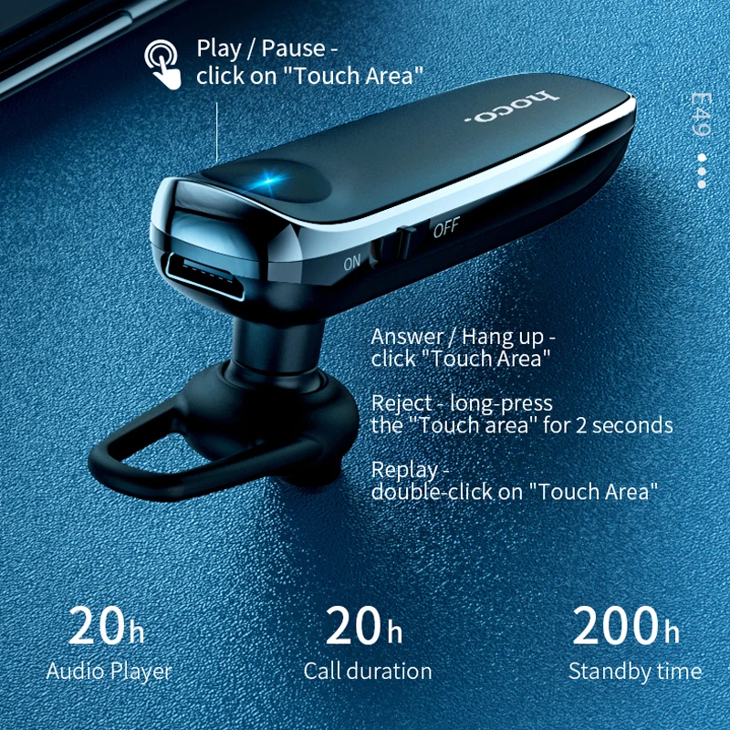 Мини-наушники HOCO с микрофоном Bluetooth для iPhone | Электроника