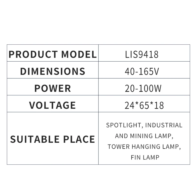 Светодиодный драйвер DINGDIAN чип входного сигнала: Выходная мощность: 1 5 60 мА 20-100 Вт