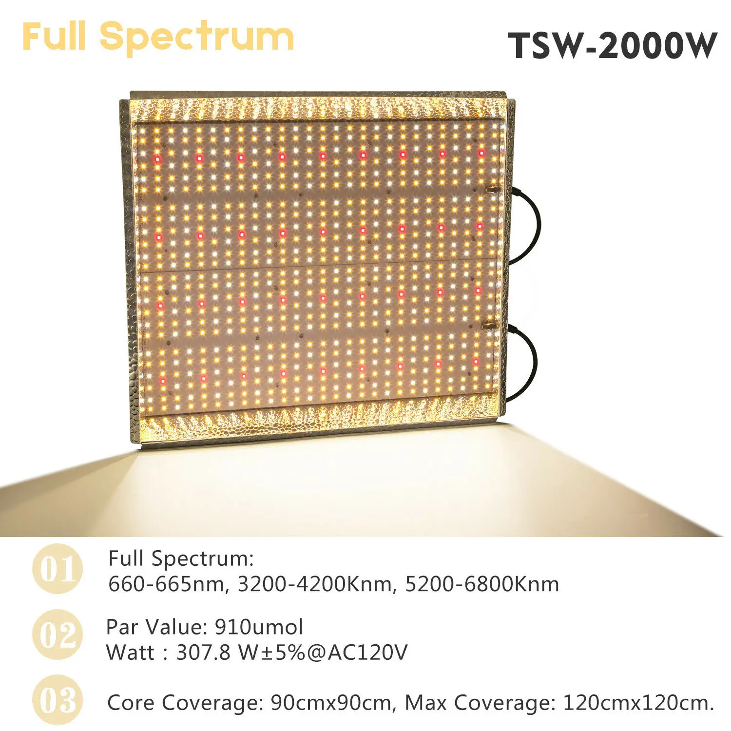Mars Hydro TSW 2000W светодиодный светильник для выращивания, полный спектр, светодиодный светильник для выращивания овощей, цветочное растение+ набор для выращивания в помещении, многоразмерный гребень