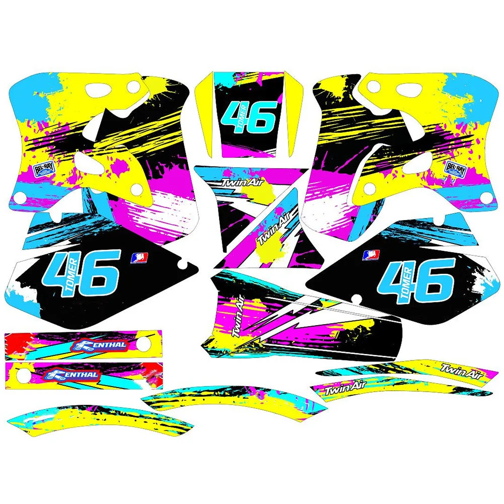 Free custom numbers name For suzuki 250 RMX 1996 Graphics 3M Stickers Decals RMX250S 1997 1998 1999 2000 | Автомобили и мотоциклы