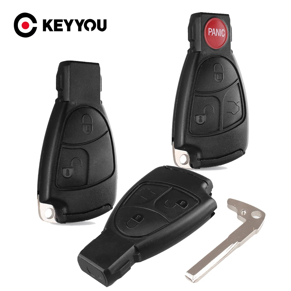 KEYYOU For Benz Replacements 2/3/4 Buttons Smart Key Case Shell Fob Cover For Mercedes-Benz B C E ML S CLK CL Vito 639 Smart Key