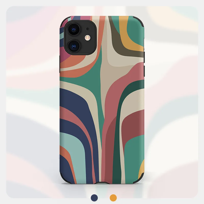 

OEING European and American color art style For iPhone 11 12 Pro Max mini 7 8 6Plus XR X XS MAX Shockproof Case Cover