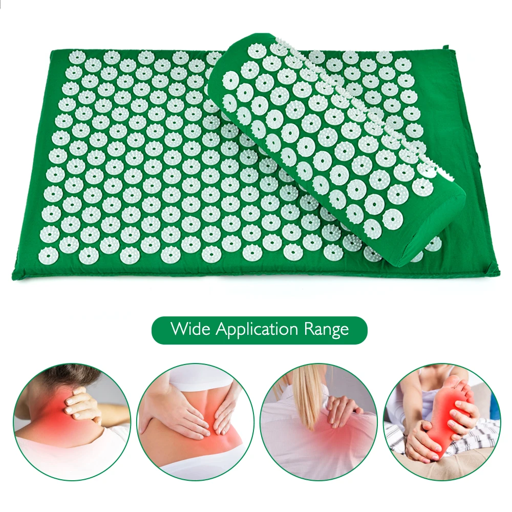 

Acupressure Massager Cushion Massage Yoga Mat Relieve Body Stress Back Pain Acupuncture Massage Spike Mat Yoga Mat With Pillow