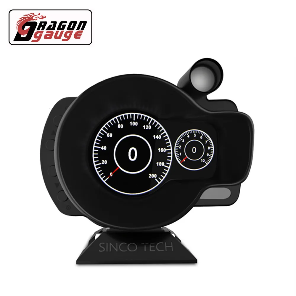 DRAGON 3 5 дюйма OBDⅡ Многофункциональный al LCD гоночный датчик RPM 10000 Max с функцией