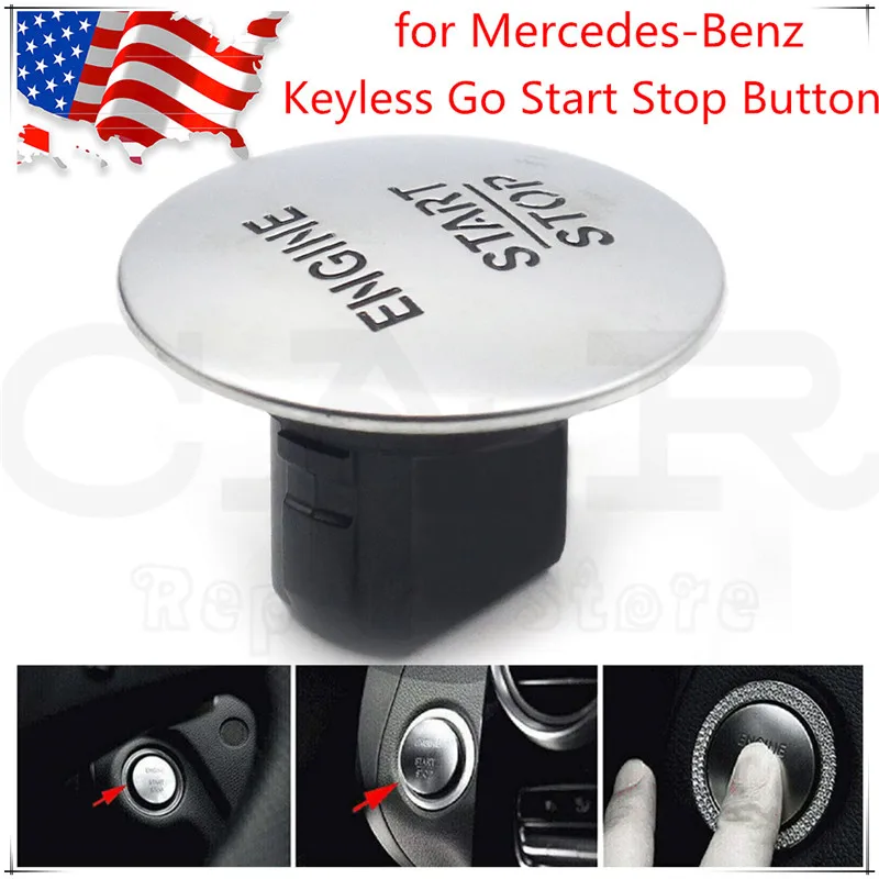 

OEM 2215450714 бесключевая кнопка запуска и остановки одним нажатием кнопка зажигания двигателя для Mercedes Benz CL550 ML350 E350 2010-2014 Новинка