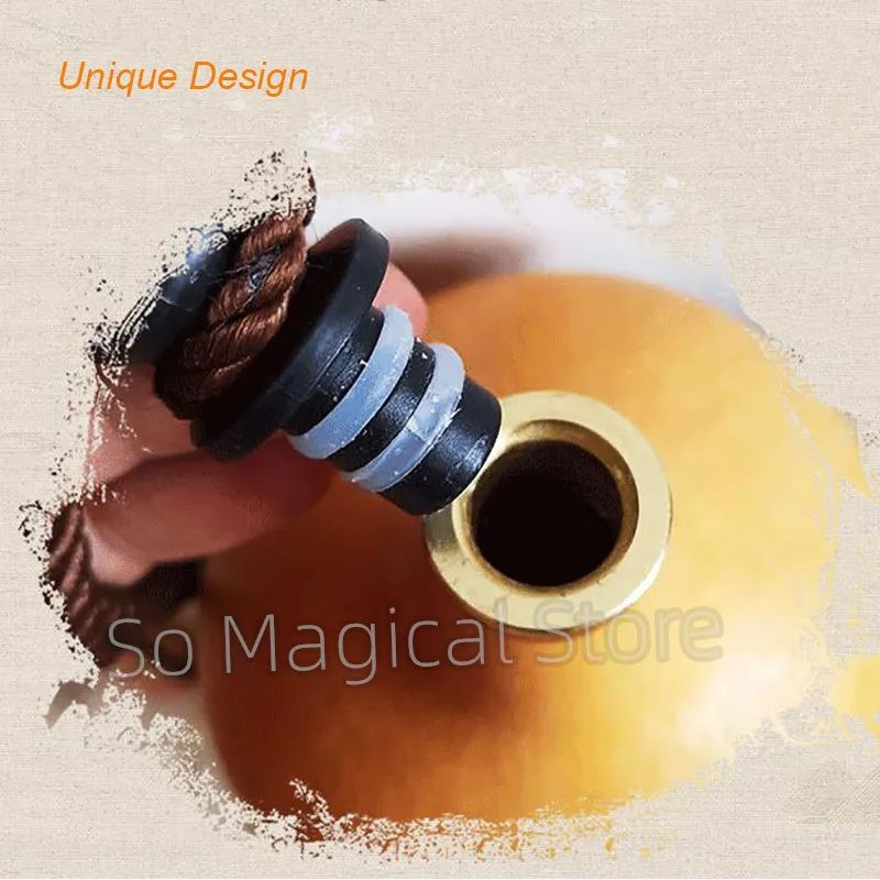Botella de agua de calabaza seca, calabaza Natural pura, artesan&iacute;a, adorno de calabaza, decoraci&oacute;n con tapa, soporte para bebidas, decoraci&oacute;n de escritorio, regalo de Navidad-4