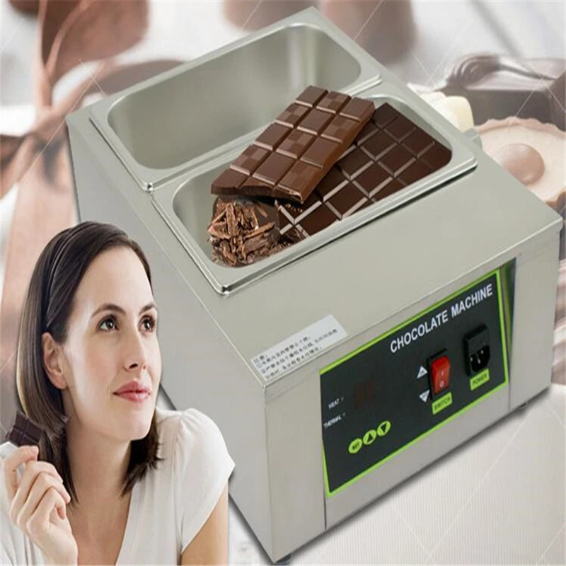 

110V 220V Water Heating 2 Cylinder Stainless Steel Electric Melting Chocolate Furnace Machine Chocolate Melting Stove Pot