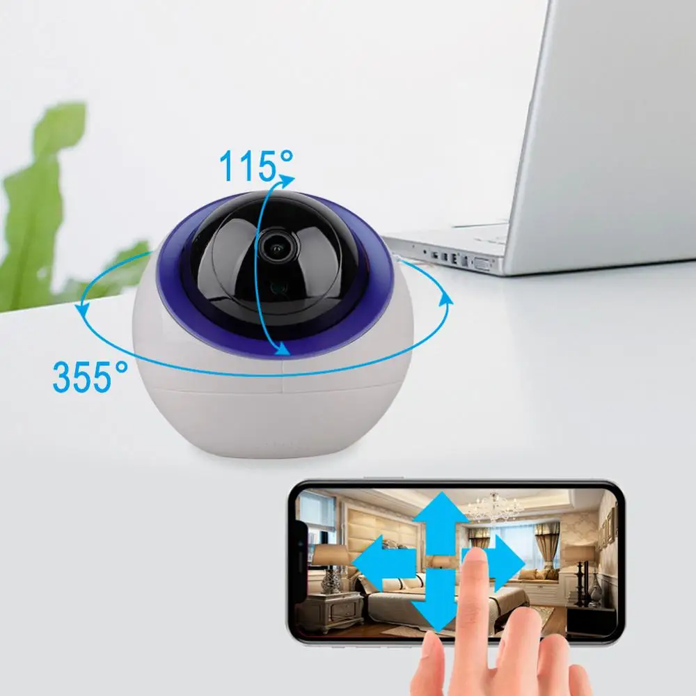Купол Беспроводной IP Камера 1080P HD домашние Ptz наблюдения s камера Wi Fi CCTV со