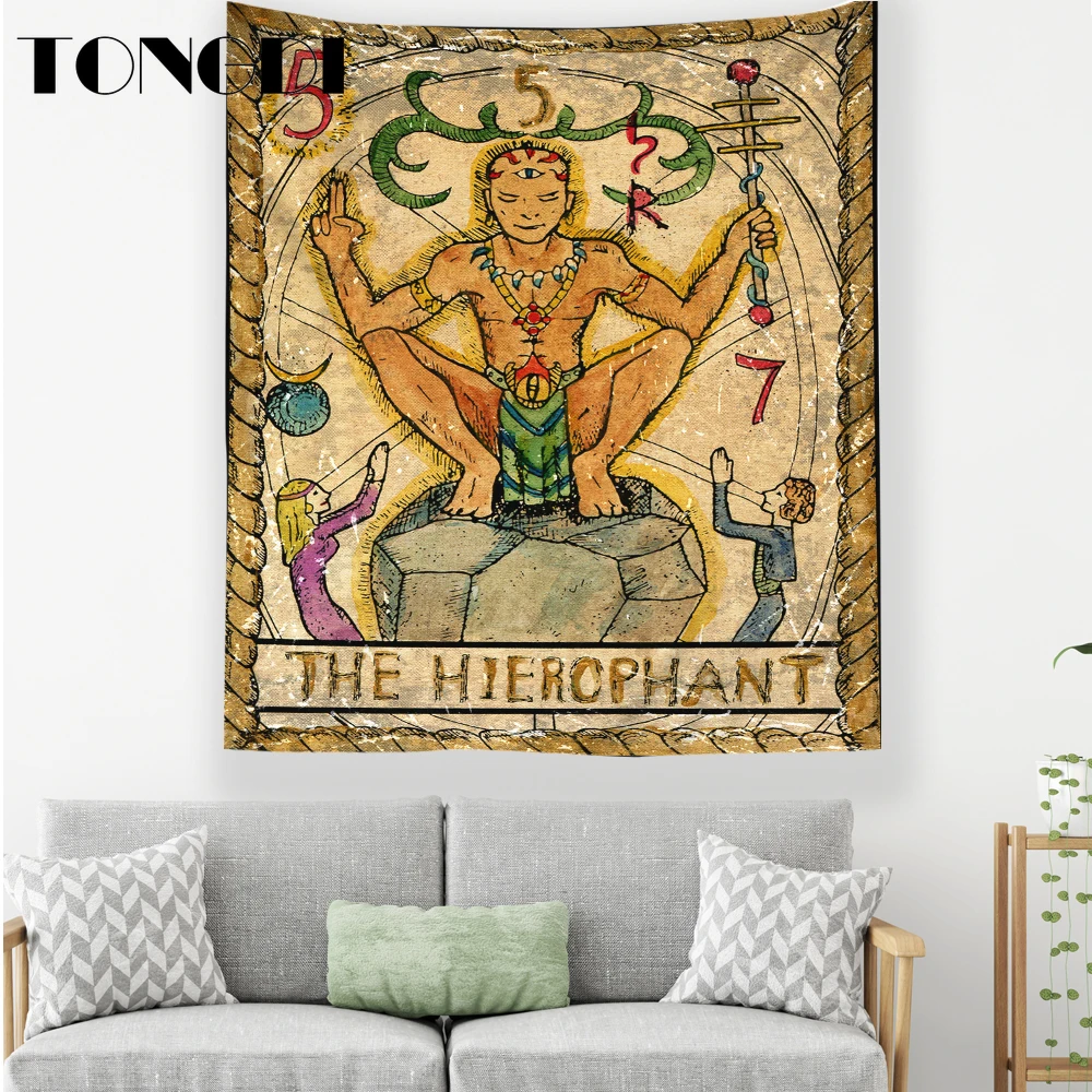 TONGDI Таро карточка гадания гобелен фантазия мифы печать настенный подвесной