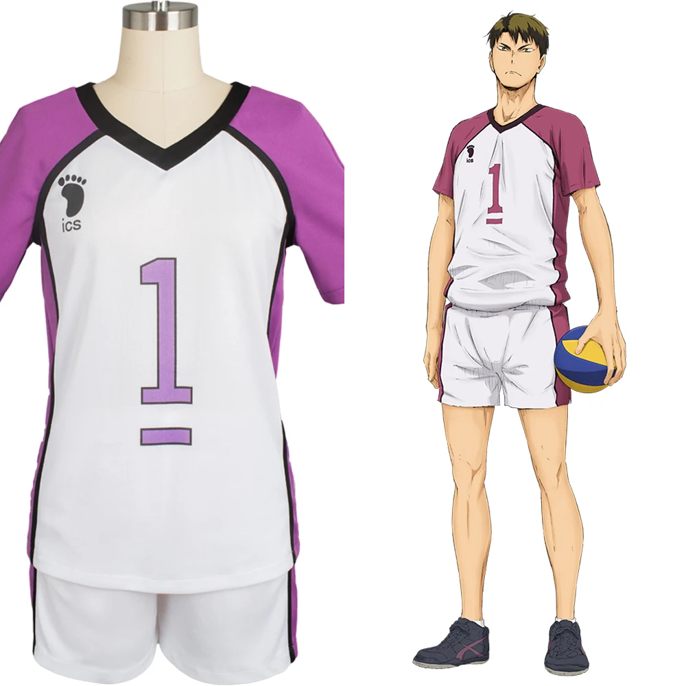 Haikyuu Cosplay Costume Shiratorizawa Gakuen Koukou Academy Wakatoshi Ushijima Sportswear #1 Sets |