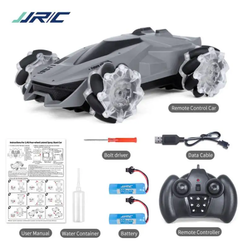 

JJRC Q92 1:24 2.4G 4WD 360 Degree Flip Simulation Spray Night Glare Effect Tire Dynamic Sound Effect RC Stunt Car Models Toys