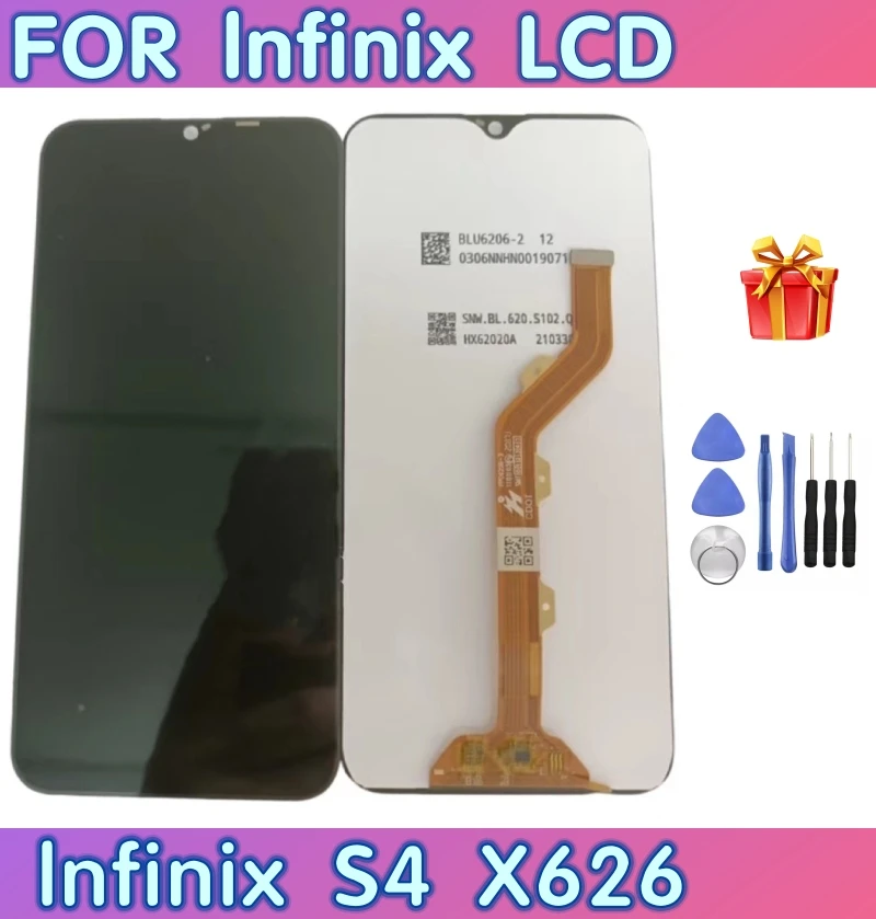 

6,2 "Оригинальный ЖК-дисплей для Infinix S4 X626 X610B X626B LTE дисплей с сенсорным экраном дигитайзер полная сборка для Infinix S4 дисплей