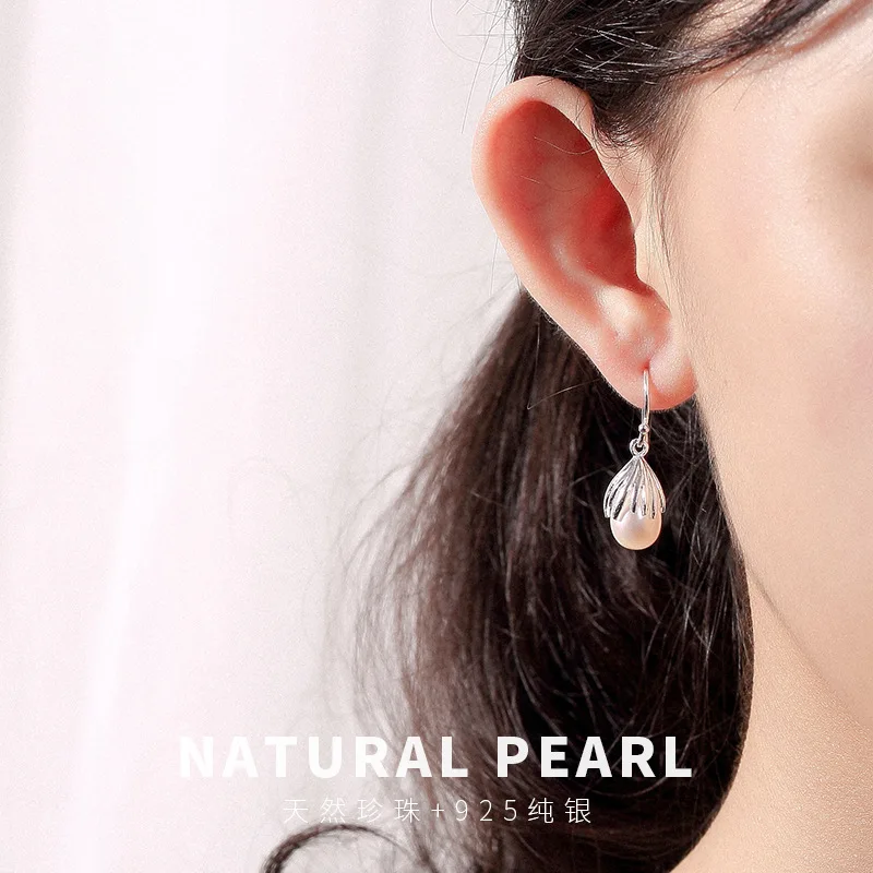 

Fengxiaoling Natural Freshwater Pearls Water Drop Engagement Earrings 925 Sterling Silver Cute/romantic Earrings Fashion Jewelry