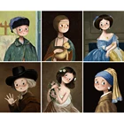 Рамка мультфильм Фотографии знаменитостей Краски ing по номерам для взрослых рисунок ручной Краски ed масла Краски холст для рисования украшения стен дома