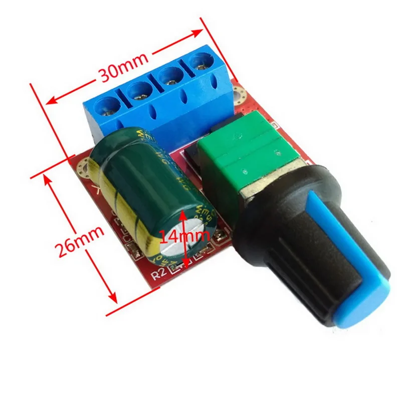 Мини 5A 90W PWM 12V контроллер скорости двигателя постоянного тока модуля DC 4 5 V 35V