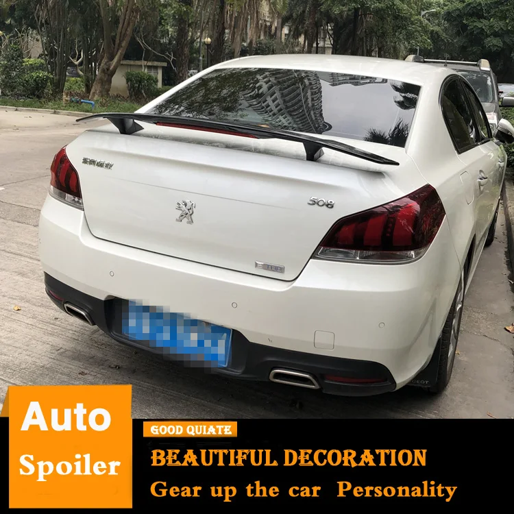 Спойлер для Peugeot 508 светильник спортивный ABS материал заднее крыло автомобиля