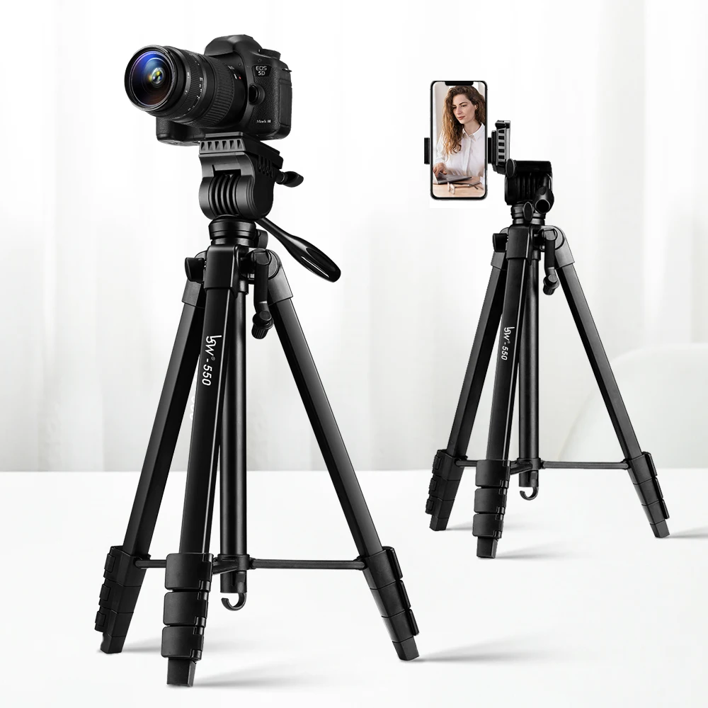 Штатив для камеры 150 см/60 дюймов DSLR с держателем телефона и дистанционным