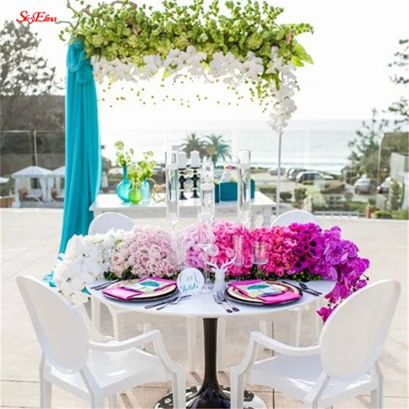 5/10M тюль рулон детское украшение для душа стол белая органза лента Тюль ткань