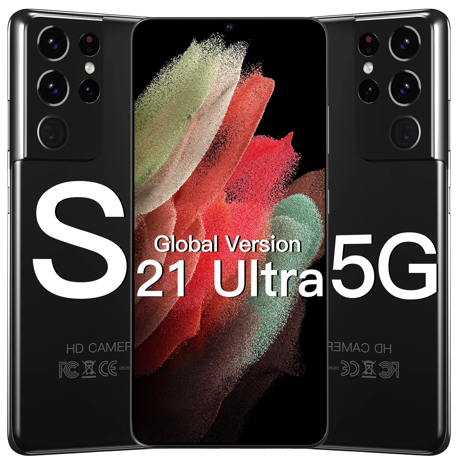 

Global Version S21 Ultra 5G Smartphones 6.7Inch Mobile Phones 16+512GB 6000mAh 24MP+48MP HD Camera Android10 Dual SIM Cellphones