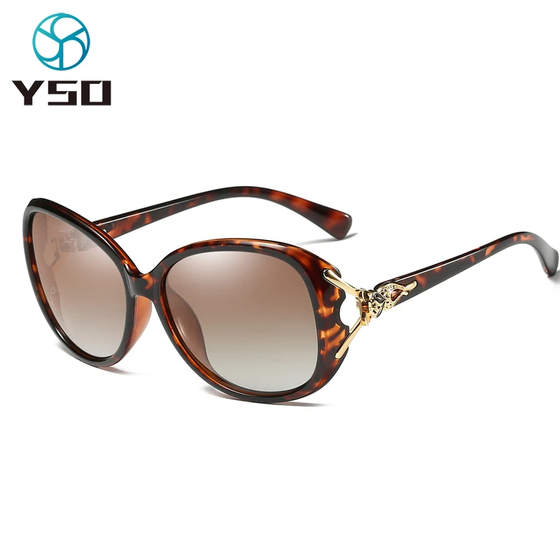 Женские солнцезащитные очки в винтажном стиле YSO поляризационные большого