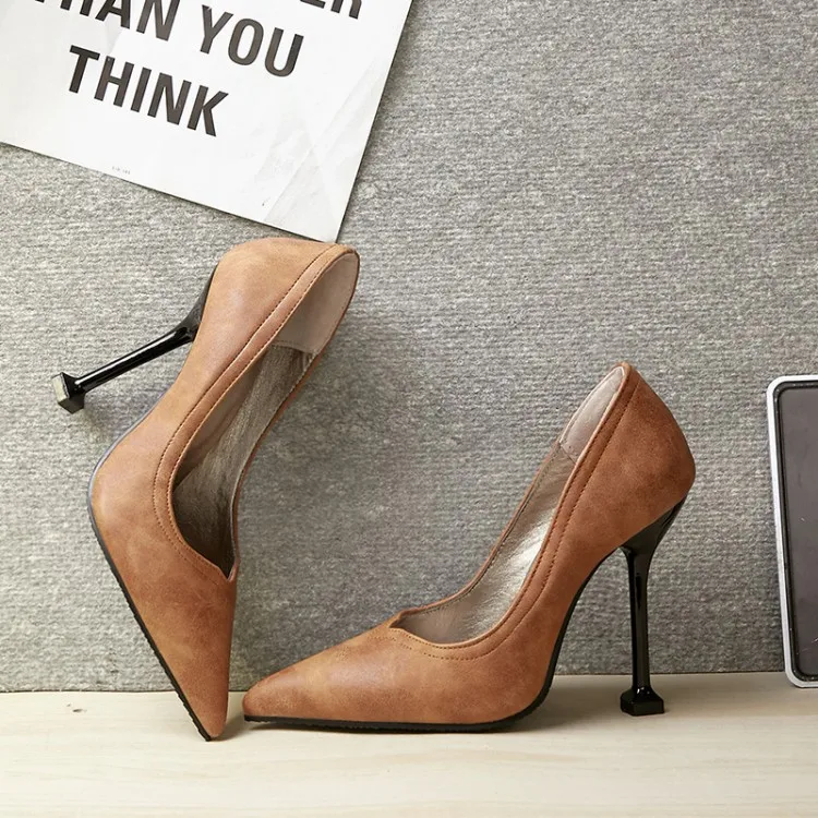 Женские туфли лодочки с острым носком модельные на очень высоком каблуке|Женские