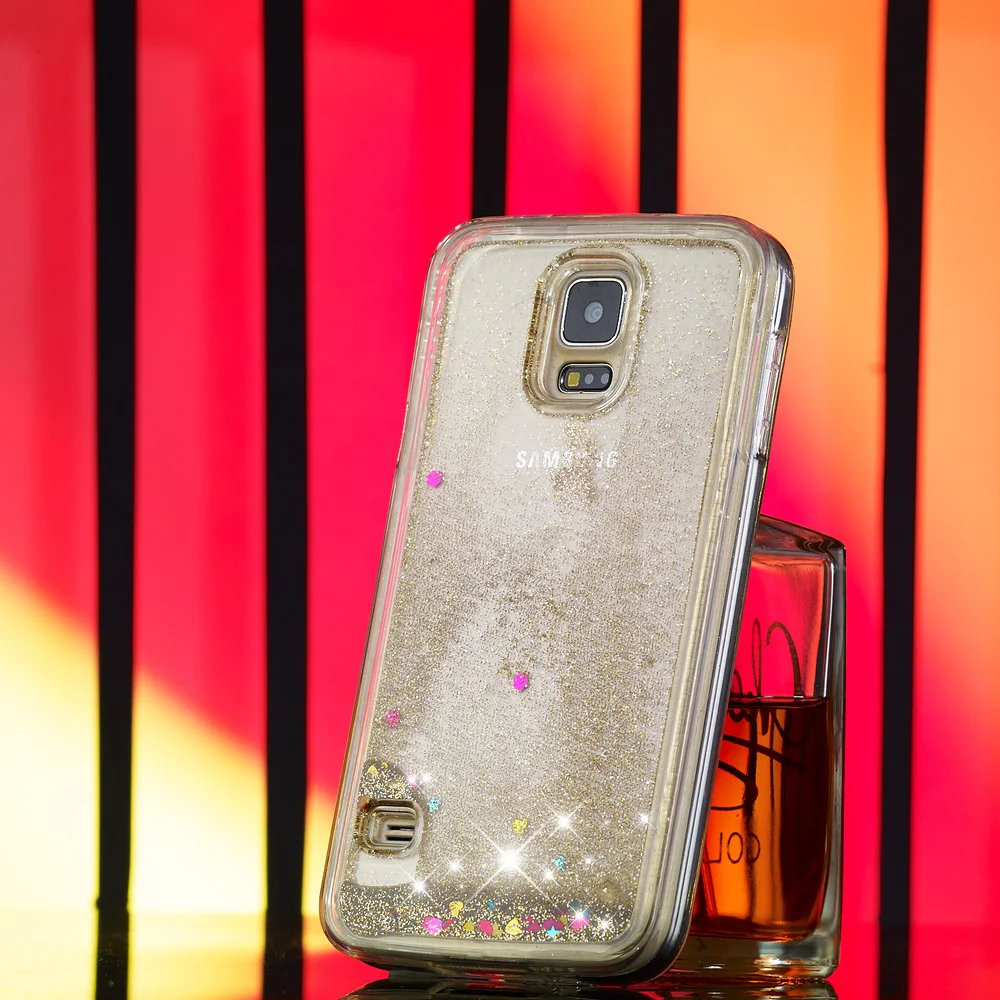 Милый Блестящий динамический чехол для телефона Samsung Galaxy S7 S 7 с жидкостью и
