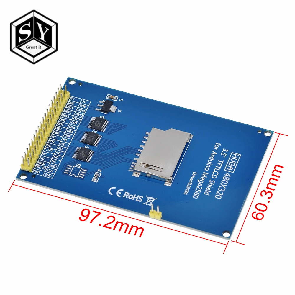 GREAT IT 3,5 дюймовый TFT ЖК-экран модуль Ultra HD 320X480 для Arduino MEGA 2560 R3 плата