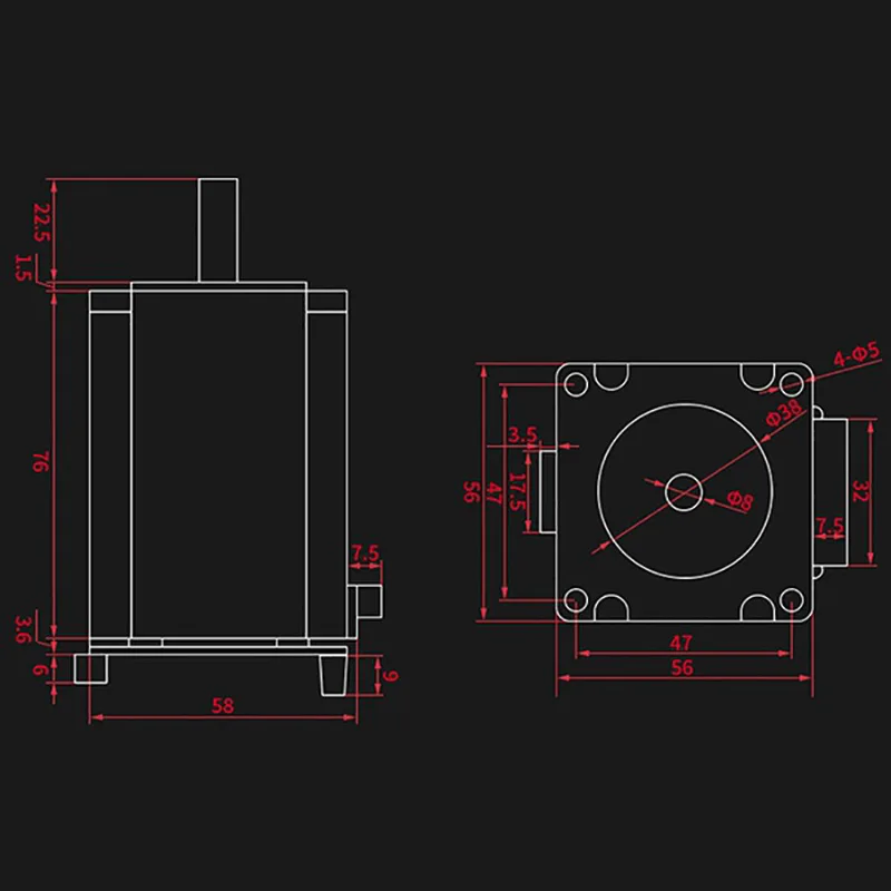 

3D Printer STM32 Closed Loop Stepper Motor MKS SERVO57B with Adapter to Directly Connect to Mainboard Without Display