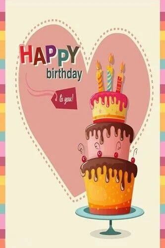 

Vintage Retro Metal Tin Sign Happy Birthday Cake Bakery Home Bar Kitchen Wall Decor Sign 12X8Inch