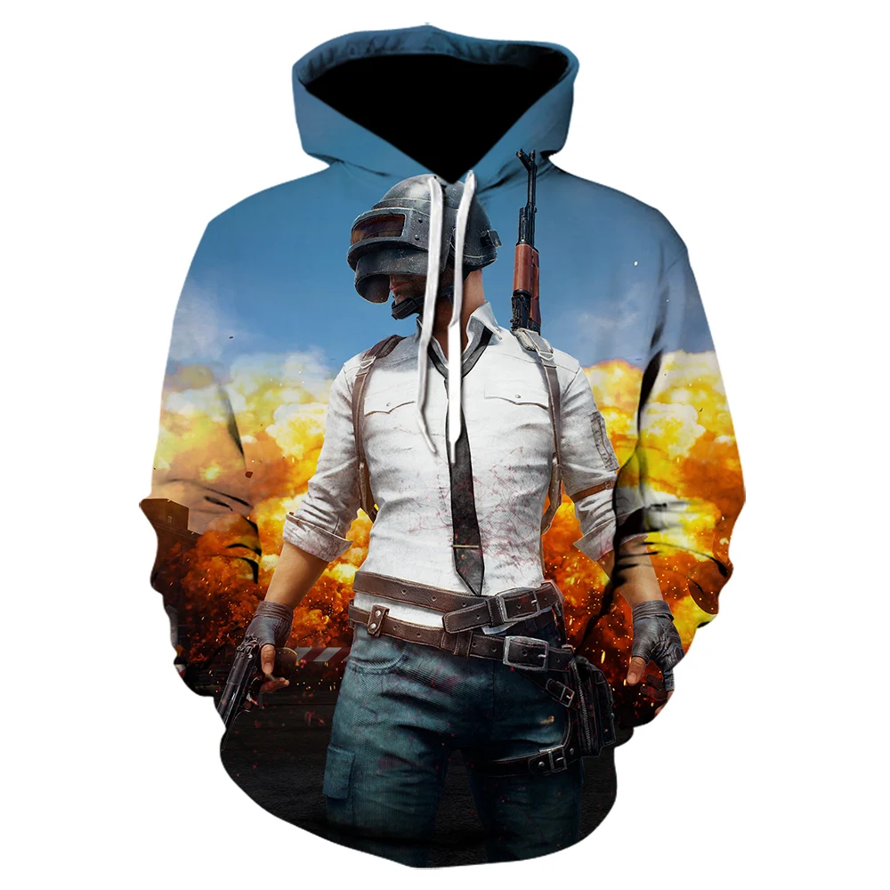Худи Aikooki PUBG 3D для мужчин и женщин модное популярное худи свитшот с принтом в