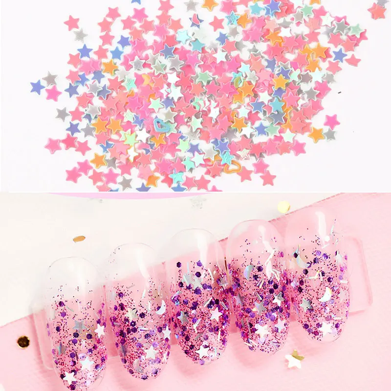 Украшение для ногтей 7 цветов блестки сердце Бабочка Типсы украшения дизайн