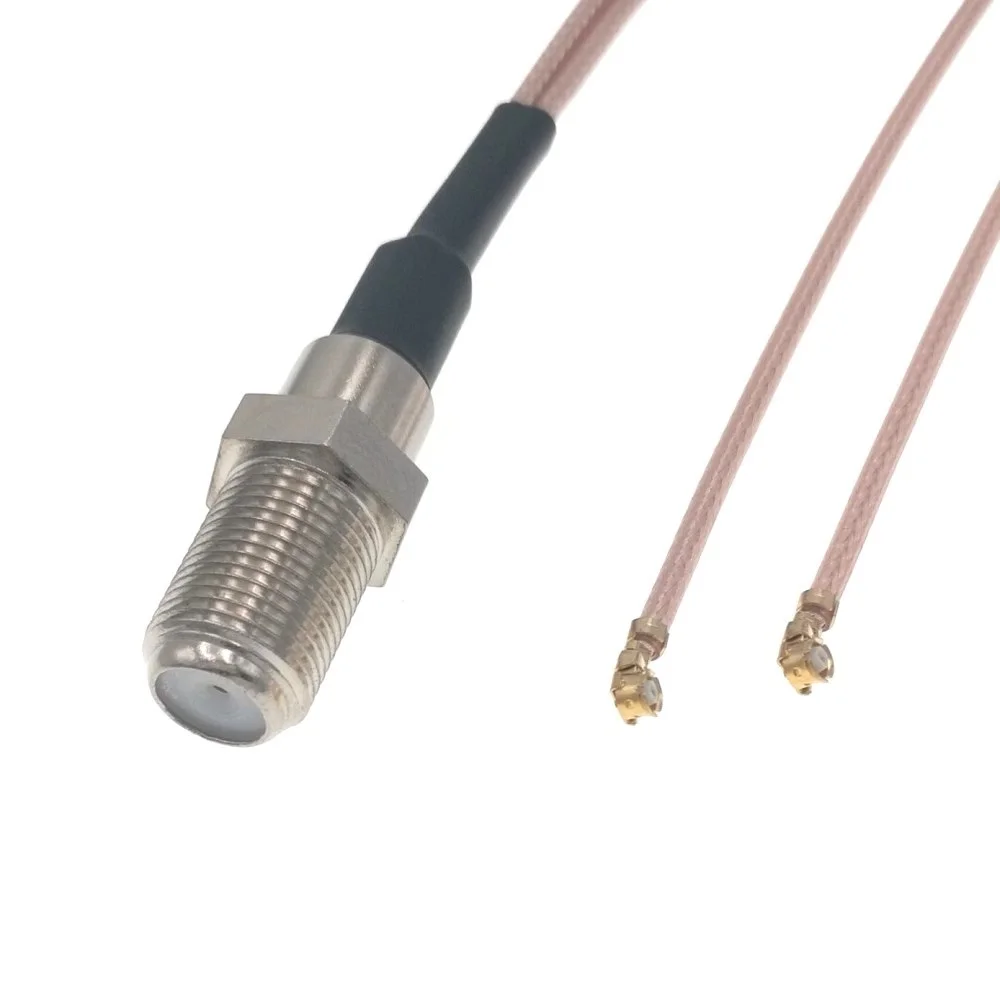 

Кабель с разъемами U.FL/разъем IPX F на 2 разъема IPX RG178, 30 см, 10 шт.