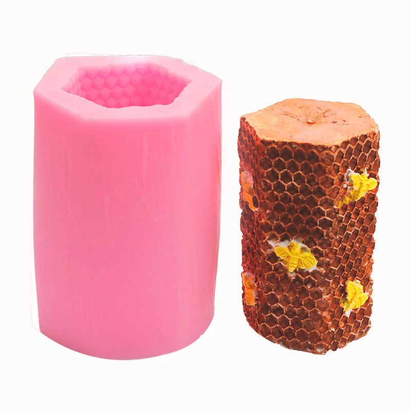 Силиконовые Формочки 3D Bee Honeycomb для свечей формы торта жаропрочная посуда фондан