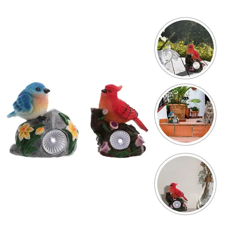 

2Pcs Solar Led Light Outdoor Magpie Solar Powered Lantern Fairy Garden Decoration Outdoor Solar Lamp Waterproof Led Street Lamp