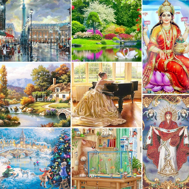 

40x50x70 алмазов картина полностью Квадратный бриллиант, 5D алмазная вышивка мозаика вышивки крестом настенные часы с наклейками для украшения ...