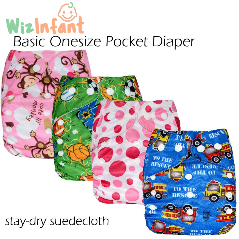 WizInfant OS-pa&ntilde;al de tela para beb&eacute;, interior de gamuza que se mantiene seco, ajustable S M L, impermeable y transpirable para beb&eacute; de 5-15kg-0