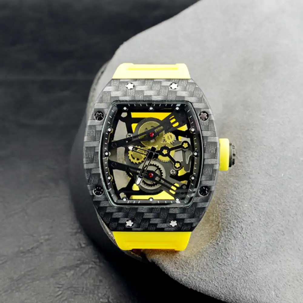 

2021 NEW Top Brand RM Men Casual Sport WristWatch Man Business Watch Fashion Ms.Silicone Woman Hollow out Quartz watches