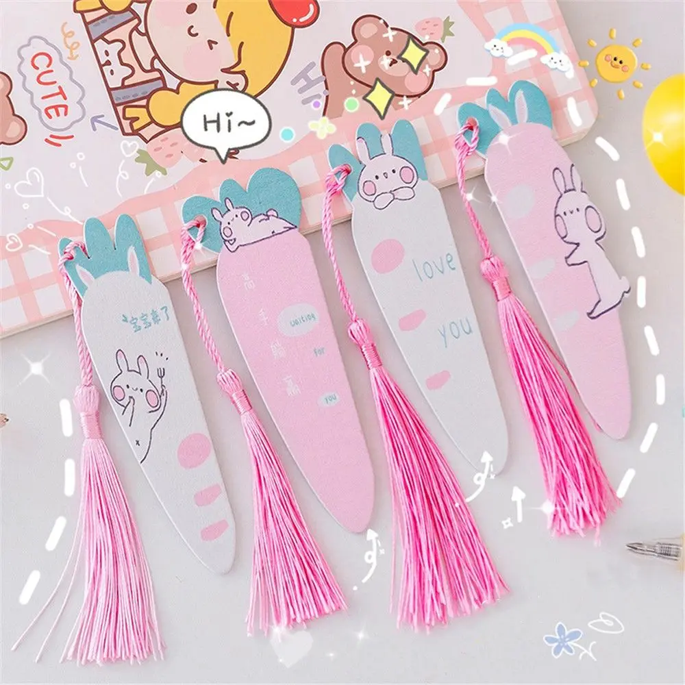 

Милые деревянные закладки с кисточками, Мультяшные зернистые закладки, канцелярские подарки для девочек, школьные и офисные принадлежност...