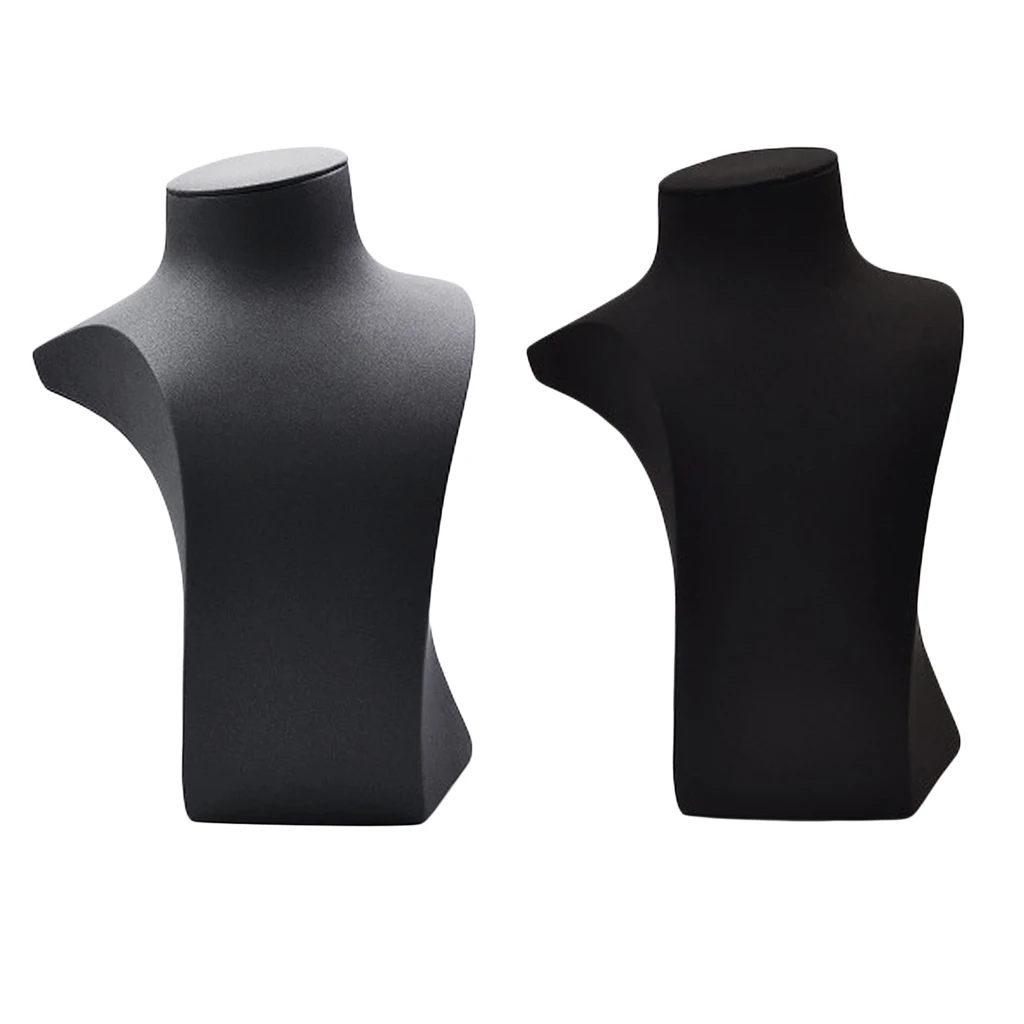 

Pu Leather Necklace Display Stand 3D Jewelry Mannequin Bust Model Show Case