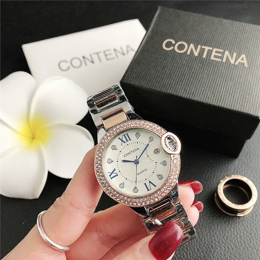 

New fashion diamond three eye dial ladies wholesale factory