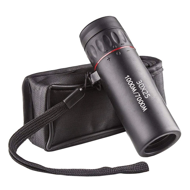 

30*25 Optical Zoom Field Glasses Telescopes Clear View Red Film Hunting HD Binoculars Adjustable Focal Length or 7X Monocular