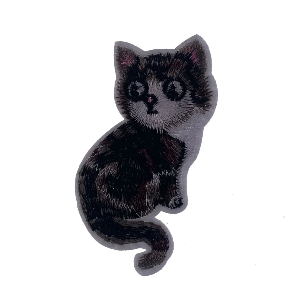 

2/5/10Pcs Animal Cute Cat Embroidered Patches For Clothing DIY Iron On Patch On Kid Clothes Sewing Stickers Craft Accessories